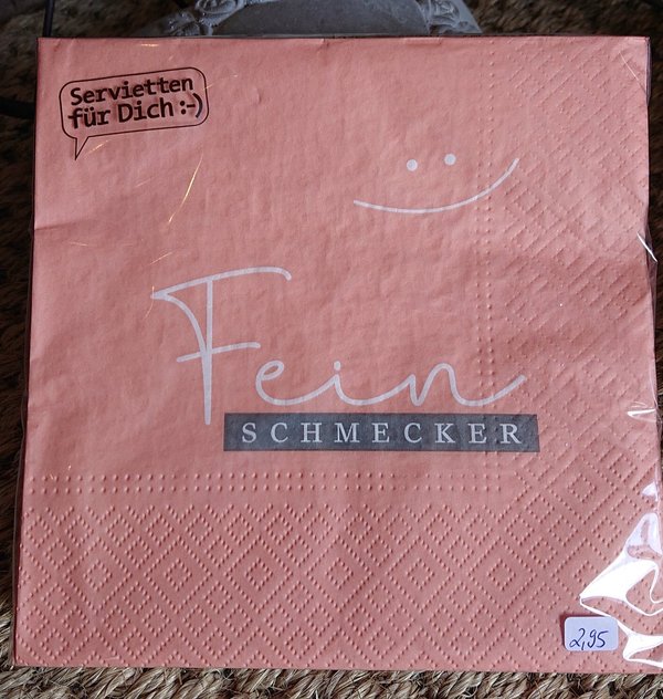 Serviette "Feinschmecker" 20er Pack, la vida - Geschenk für Dich