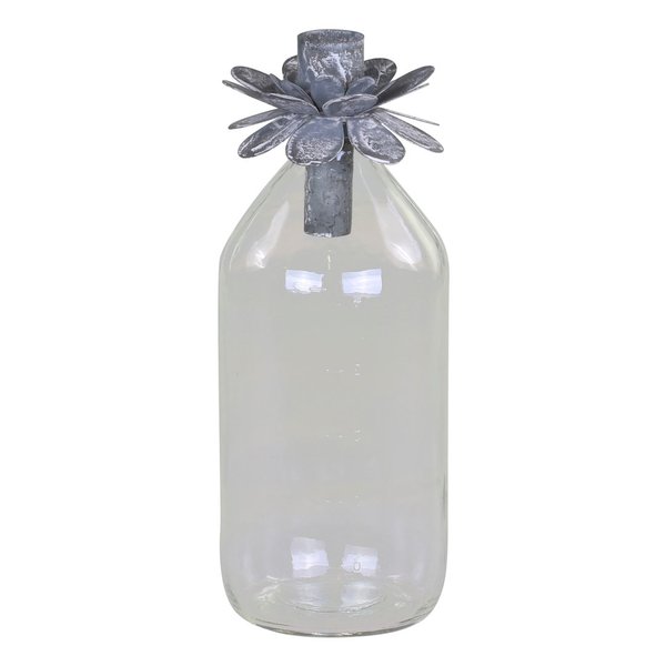 Kerzenhalter Glasflasche mit Halter für Mini-Stabkerze, groß, Chic Antique