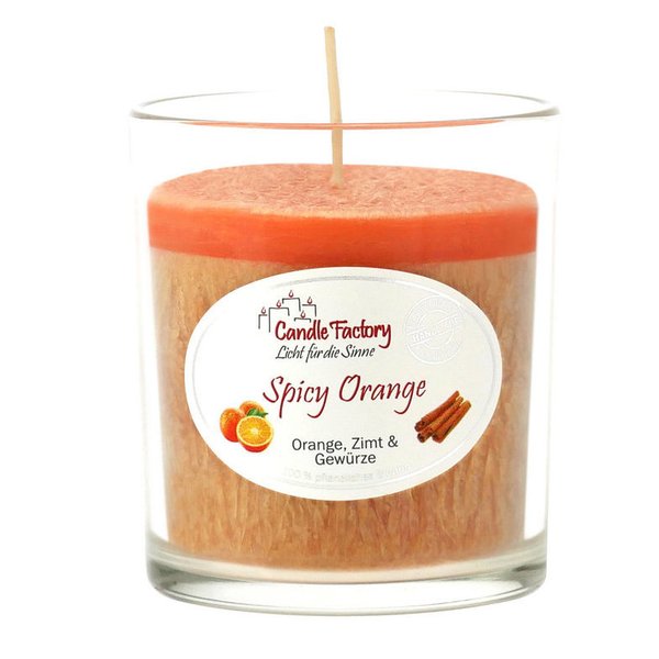 Kerze Duftkerze im Glas "Spicy Orange", Candle Factory
