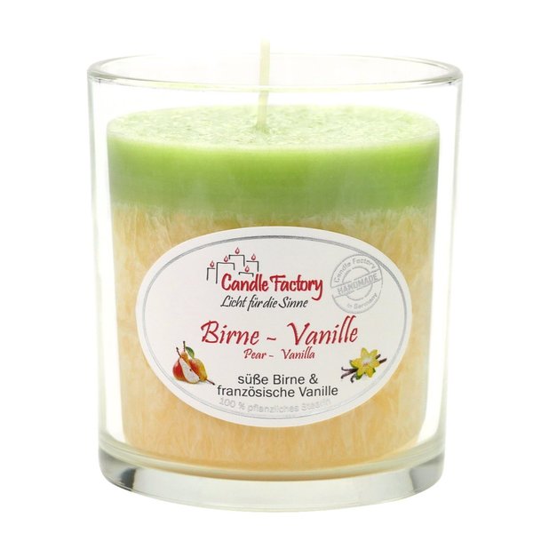 Kerze Duftkerze im Glas "Birne-Vanille", Candle Factory