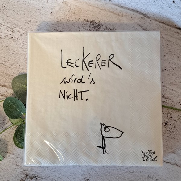 Serviette "Leckerer wird´s nicht" von eDITION GUTE GEISTER